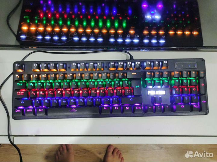 Игровая клавиатура defendor с подсветеой