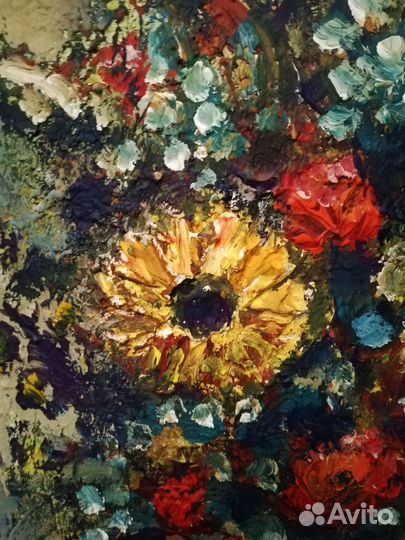 Картина маслом на холсте цветы