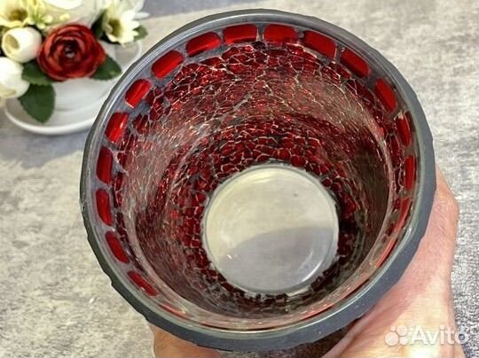 Ваза/подсвечник из зеркальной мозаики