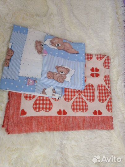 Комплект белья и байковое одеяло