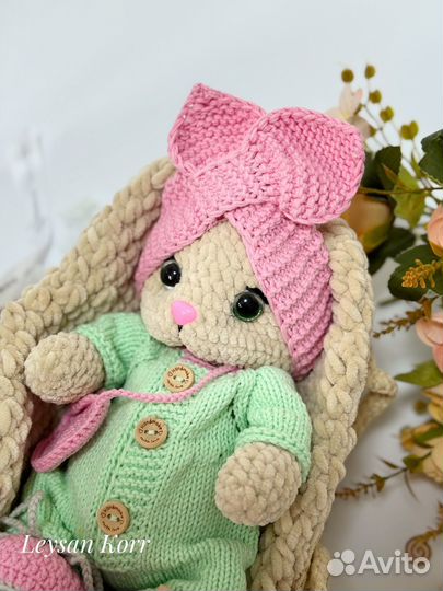 Игрушки ручной работы зайка