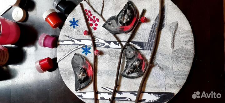 Поделка птицы зимой