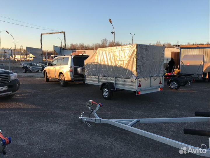 Прицеп 3,2х1,5 оцинкованный. Тент 1,5м со скосом