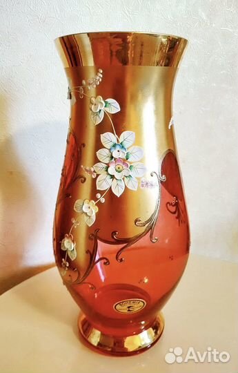 Ваза для цветов. Богемское стекло, Чехия