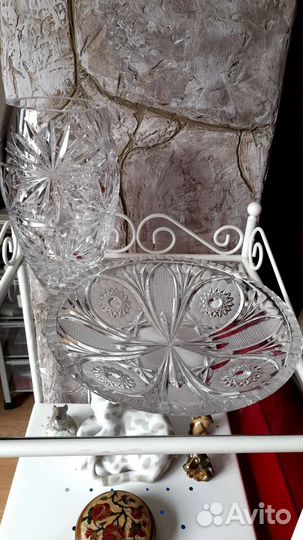 Ваза для фруктов и десерта. Хрусталь