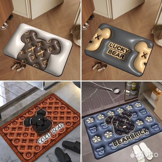 Коврик для ванной 3D lv bearbrick