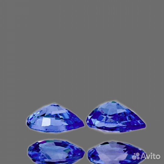 Сапфир натуральный 0,84Ct 5,5х4мм 2шт VVS Цейлон