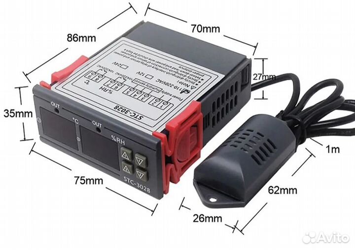 STC-3028 регулятор температуры и влажности 220V