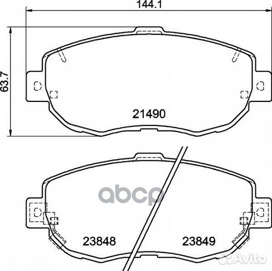 Колодки тормозные дисковые перед NP1073 NIS
