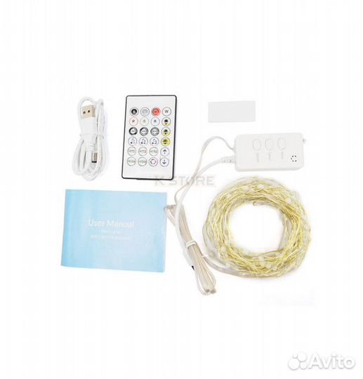 Гирлянда разноцветная 10м, Bluetooth, WiFi