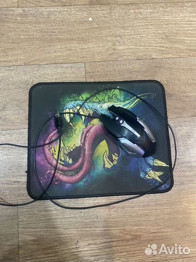 Игровой набор клавиатура, мышь, коврик и наушники