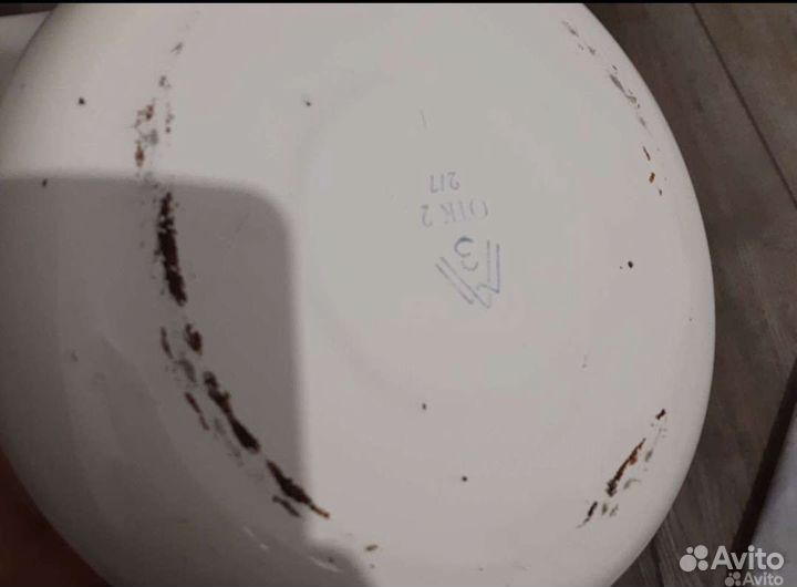 Эмалированный советский чайник