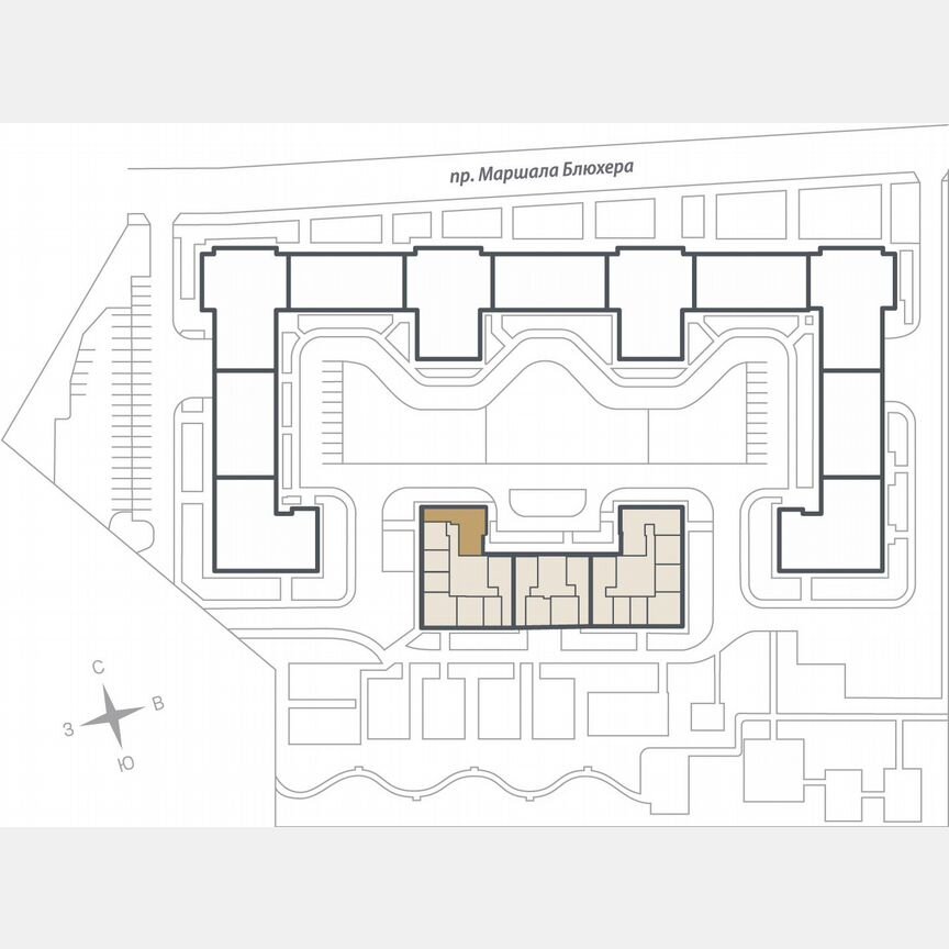 3-к. квартира, 85,5 м², 13/16 эт.