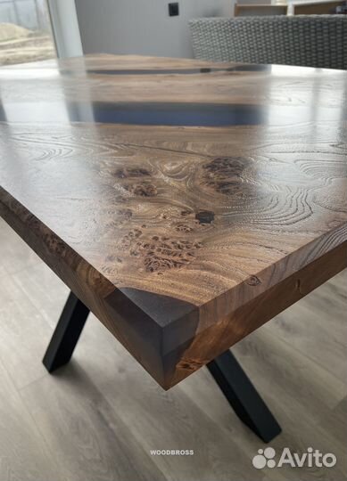 Стол из Эпоксидной смолы и слэба от изготовителя
