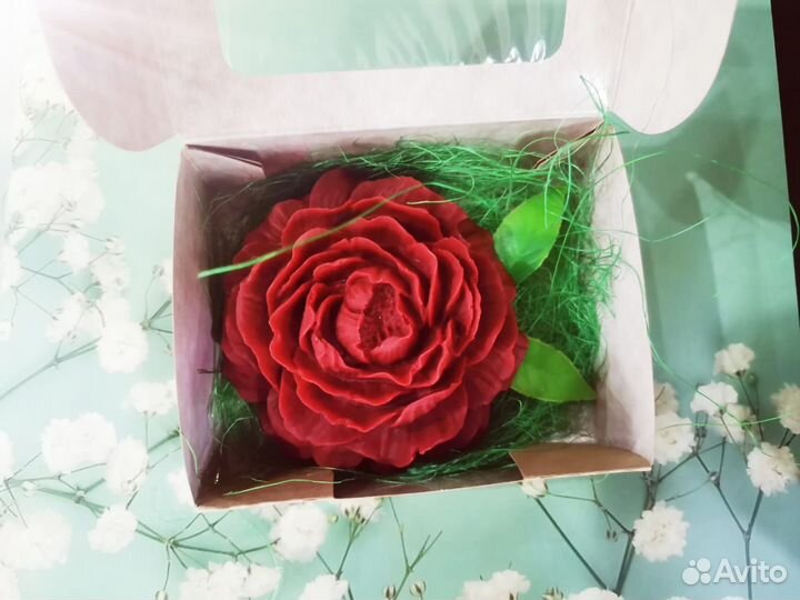 Мыло ручной работы роза, очень нежное и ароматное