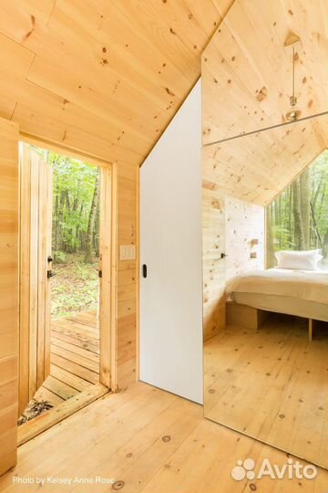 Каркасный дом Глэмпинг Барн хаус 15м2