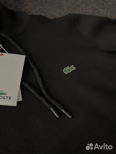 Толстовка Lacoste черная с флисом