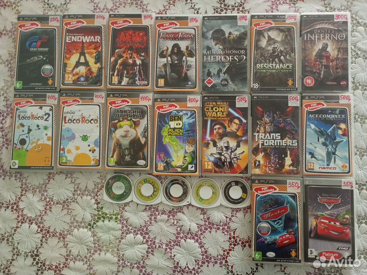 Диски на psp sony