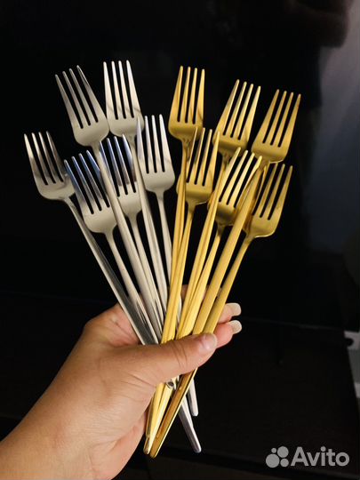 Новые Вилки столовые столовые приборы круглые