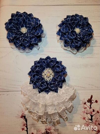 Бантики ручной работы, банты для школы нарядные