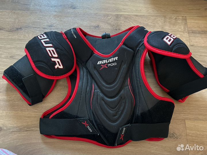 Нагрудник хоккейный взрослый налокотники размер М