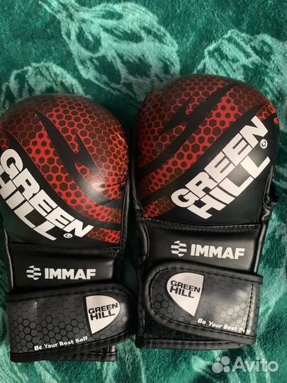 Перчатки и щитки green hill, для занятий мма