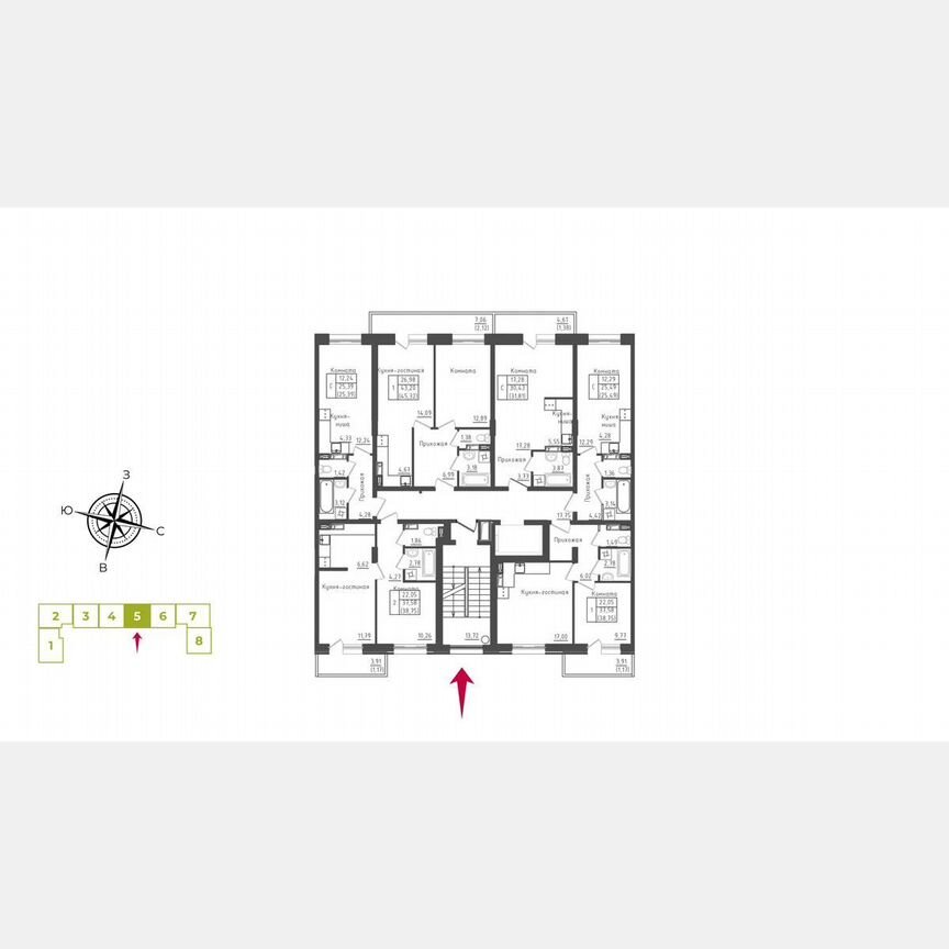 Квартира-студия, 31,5 м², 3/5 эт.