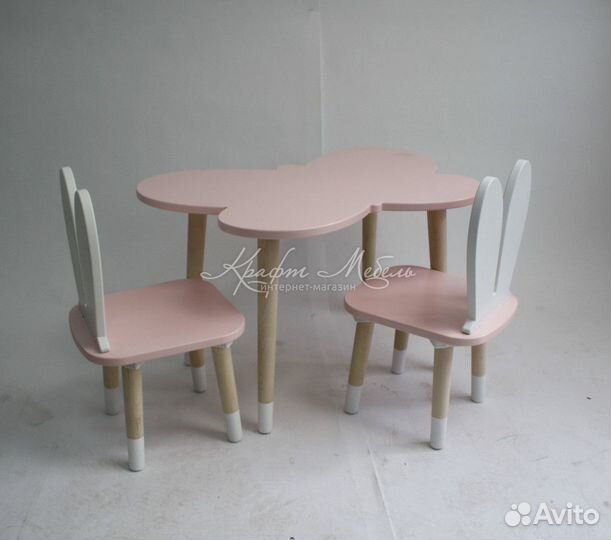 Детский стол и 2 стульчика Зефир