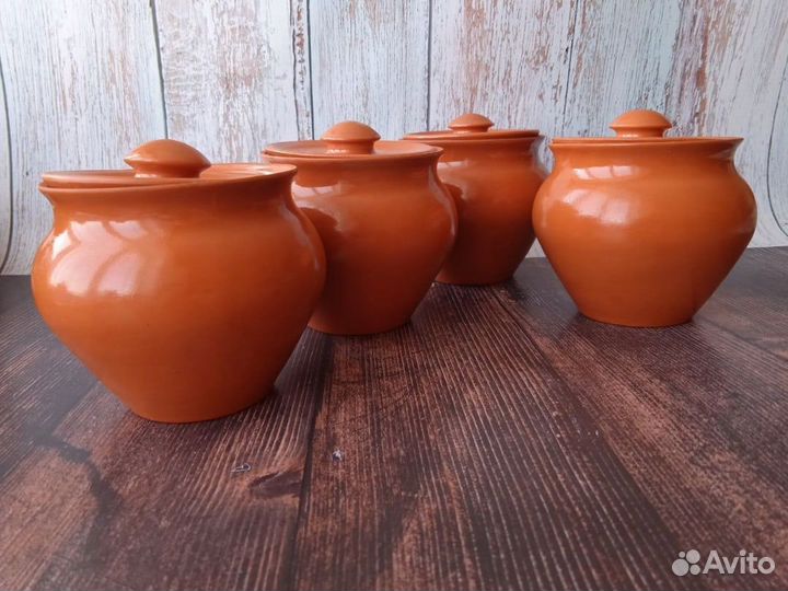 Глиняные горшочки для запекания 400 мл