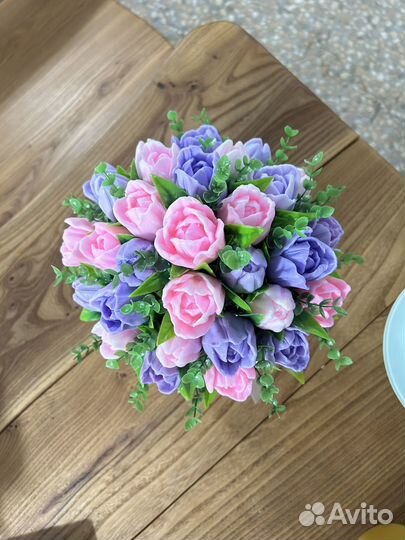 Букет тюльпанов из мыла ручной работы