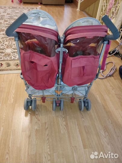 Детская коляска трость для двойни