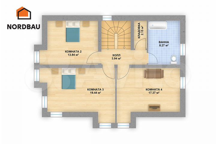 Дом 135 м² на участке 9 сот.