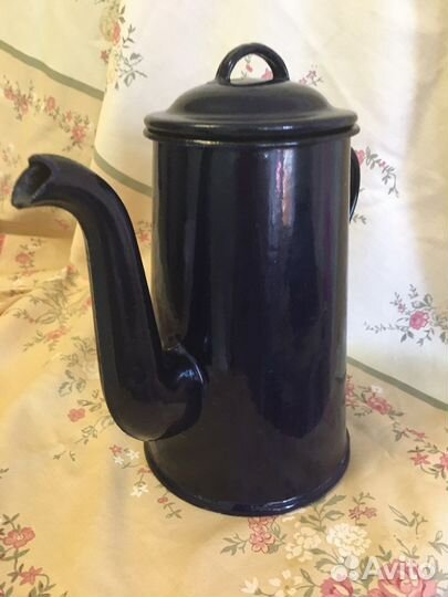 Кофейник эмалированный кобальт СССР