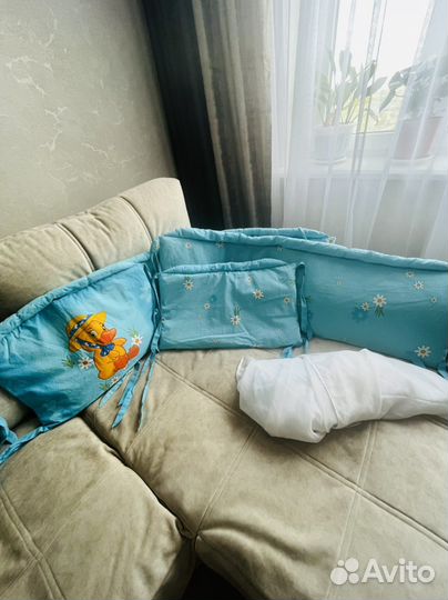 Бортики и балдахин в кроватку