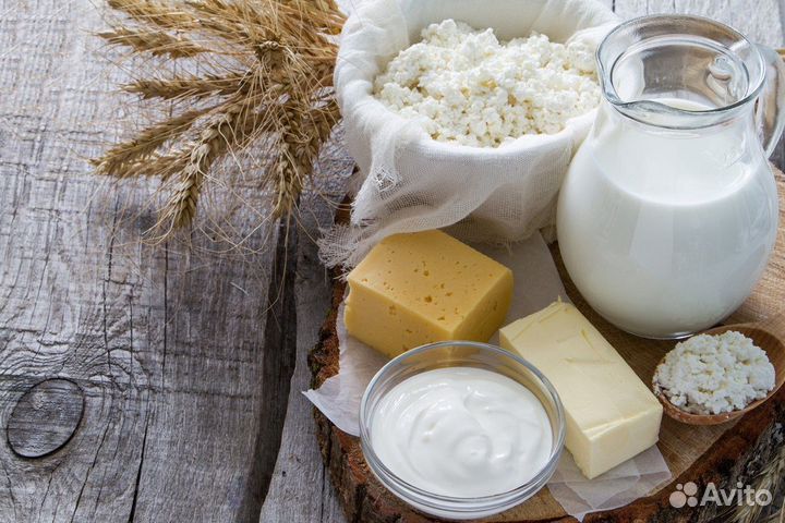 Творог, молоко, масло