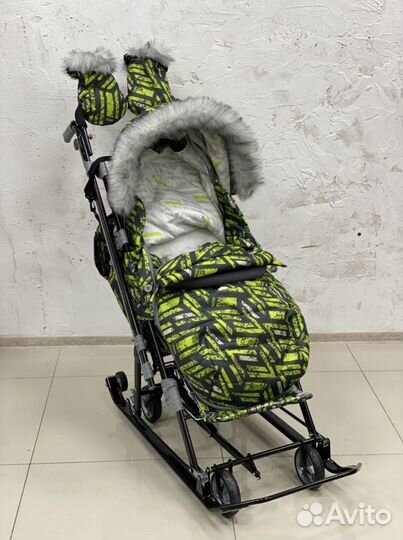 Санки коляска ника 7-8 sport Новые