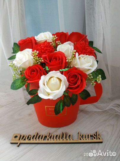 Букет из мыльных роз