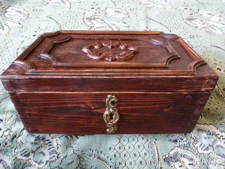 Шкатулка Сундучок СССР старинная дерево