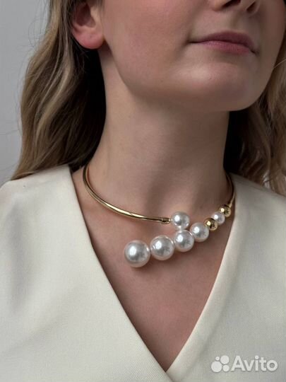 Чокер из жемчуга, трендовое колье