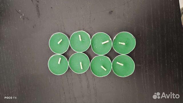 Свечи маленькие, круглые, парафиновые, без запаха