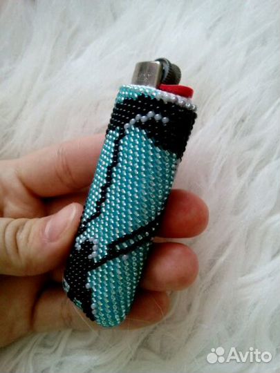 Чехол для зажигалки из бисера