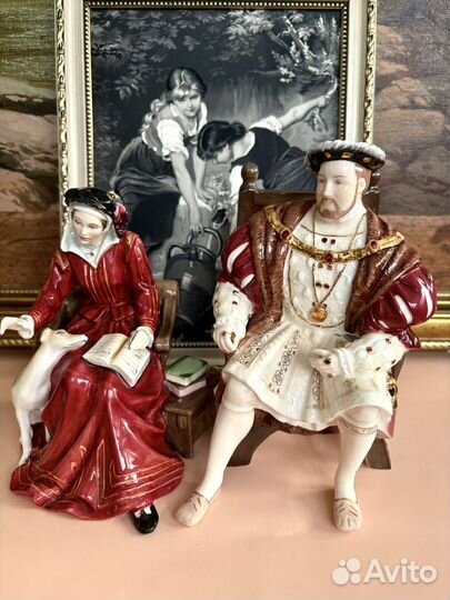 Статуэтки Генрих Х и Екатерина Парр. Англия