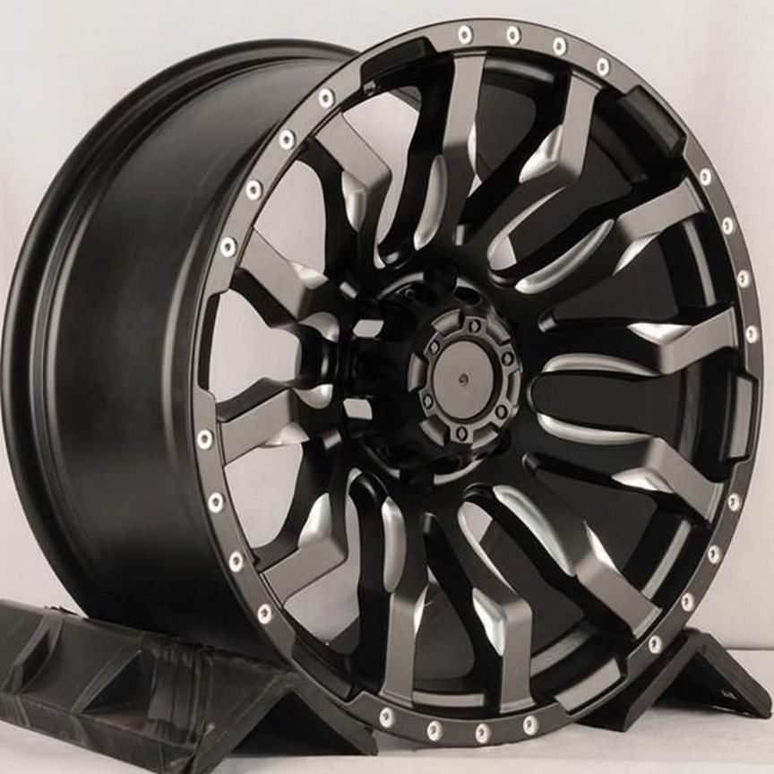IWheel JT124-8 : 9x18 6*139,7 Et:0 Dia:110 MB+Milling Spoke&Rivets