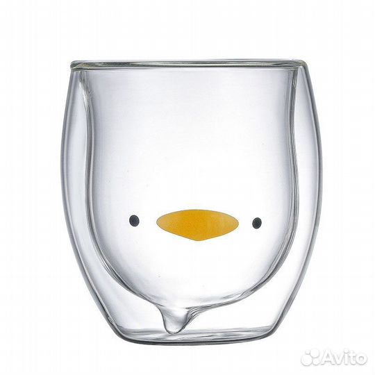 Бокалы стаканы кружки с двойным стеклом утята