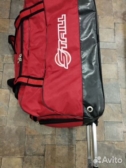 Хоккейный баул детский красно-черный дно пвх