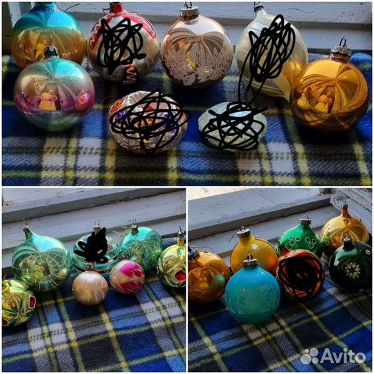 Елочные игрушки времён СССР