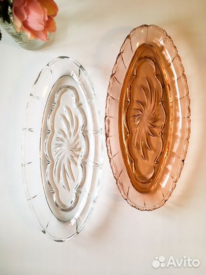 Стеклянные селедочницы СССР