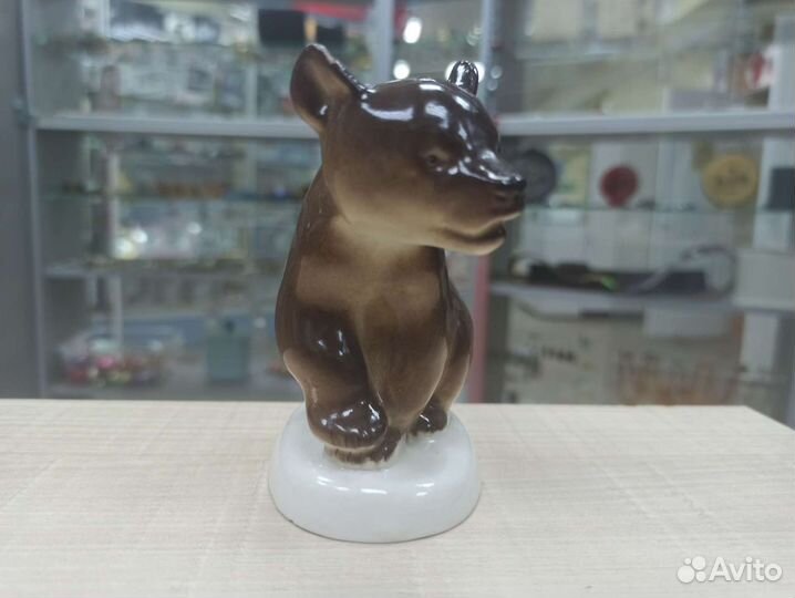 Советская Фарфоровая Статуэтка Бурый Медвежонок