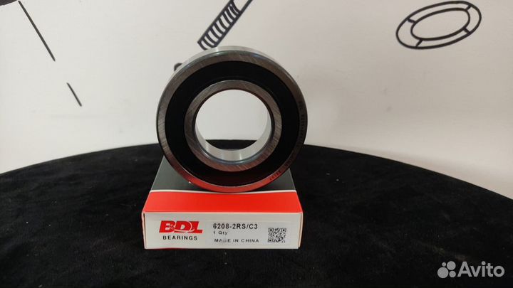 Подшипник шариковый, однорядный, закрыт 40x80x18 м