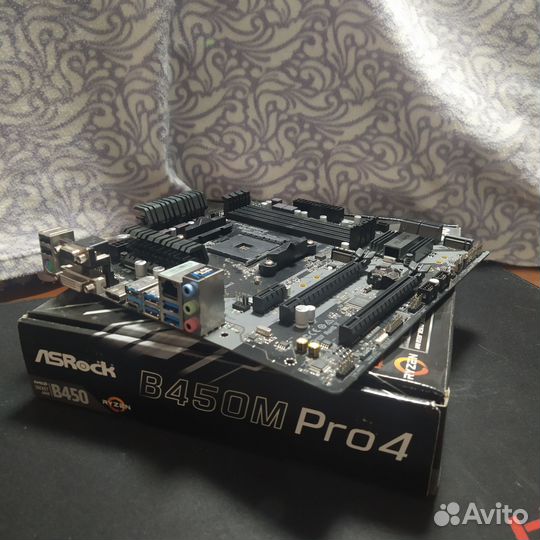 Материнская плата ASRock b450m pro4 am4